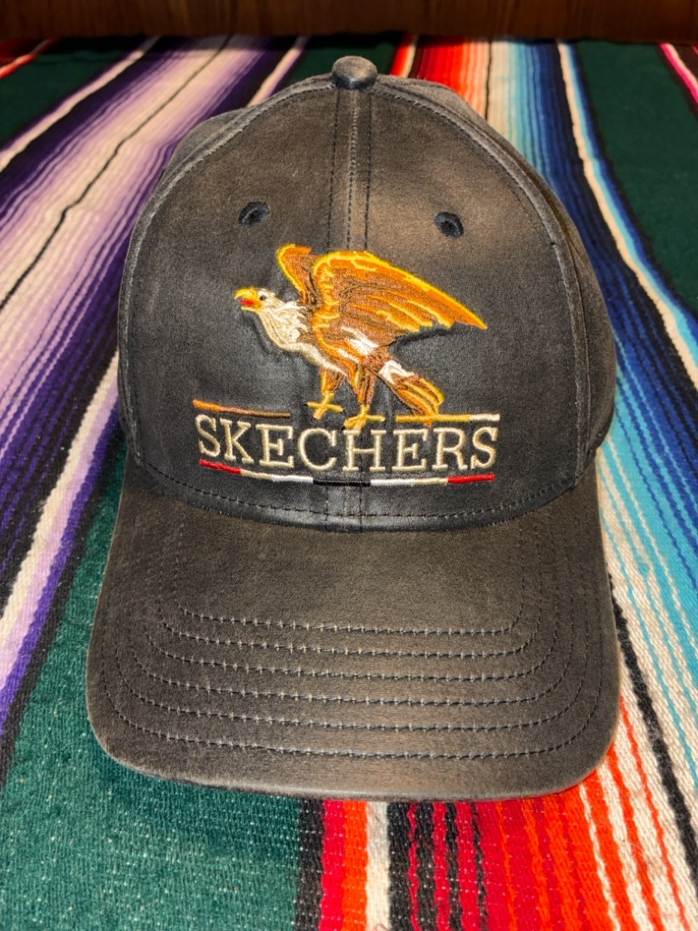 Skechers Eagle Hat Y2K Black Adjustable Strapback Cap